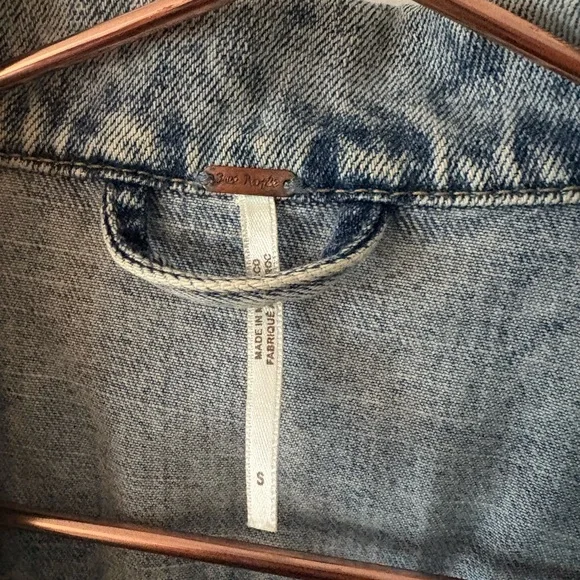 Free People Denim Jacket Size S - Picture 4 of 5